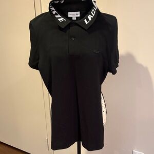Lacoste Men's Polo with Black and White Collar